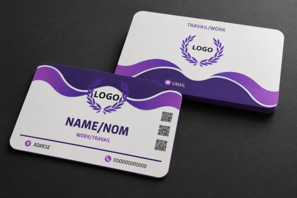Pourquoi choisir ce modèle carte de visite Canva ? Ce modèle carte de visite Canva vous permet de présenter votre activité avec une image professionnelle et cohérente. Il convient aussi bien aux entrepreneurs qu’aux freelances, indépendants, consultants et petites entreprises. Vous pouvez choisir la solution qui vous convient le mieux. Si vous souhaitez modifier votre carte de visite Canva vous-même, utilisez l’option de personnalisation prévue à cet effet. Si vous préférez gagner du temps, envoyez simplement vos informations et nous préparons la version personnalisée pour vous. Le design comprend un espace pour votre logo, vos coordonnées, votre adresse e-mail, votre numéro de téléphone, votre site web et votre QR code. Vous pouvez également indiquer vos couleurs préférées afin d'obtenir une présentation adaptée à votre identité visuelle. Cette carte de visite professionnelle peut être utilisée pour présenter votre entreprise, développer votre réseau professionnel ou partager facilement vos coordonnées avec vos clients et partenaires.